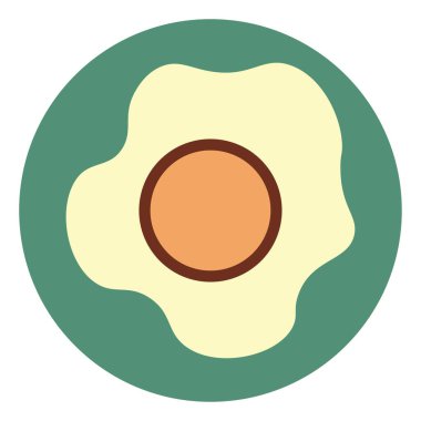 Bir sahanda yumurta, illüstrasyon, beyaz arka planda vektör..