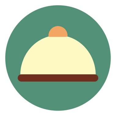 Servis tepsisi, illüstrasyon, beyaz arkaplan üzerindeki vektör.