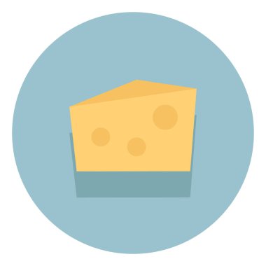 Peynir dilimi, illüstrasyon, beyaz arkaplandaki vektör.