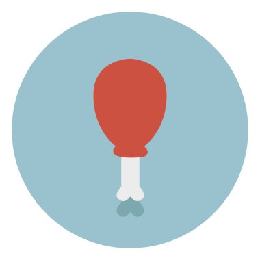 Beyaz arka planda bir tavuk budu, illüstrasyon, vektör..