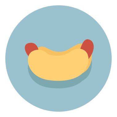 Kızarmış sosisli sandviç, illüstrasyon, beyaz arka planda vektör.