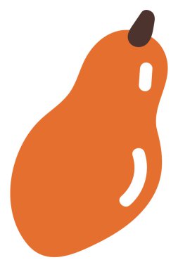 Turuncu guava, illüstrasyon, beyaz arkaplan üzerindeki vektör.