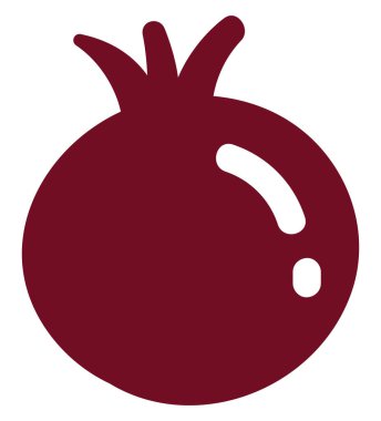 Kırmızı nar, illüstrasyon, beyaz arkaplanda vektör.