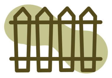 Bahçe çiti, illüstrasyon, beyaz arkaplan üzerindeki vektör.