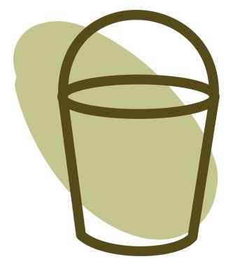 Bahçe kovası, illüstrasyon, beyaz arka planda vektör..