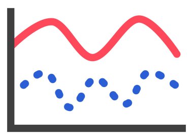 Geometrik grafik, illüstrasyon, beyaz arkaplan üzerindeki vektör.