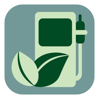 Benzin pompası, illüstrasyon, beyaz arkaplandaki vektör.