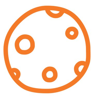 Dolunay, illüstrasyon, beyaz arkaplanda vektör.