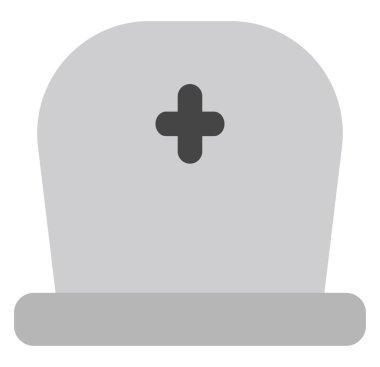 Gri mezar taşı, illüstrasyon, beyaz zemin üzerindeki vektör..