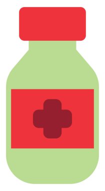 Vitamin ilacı, illüstrasyon, beyaz arkaplandaki vektör.