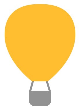 Sarı balon, illüstrasyon, beyaz arkaplan üzerindeki vektör.