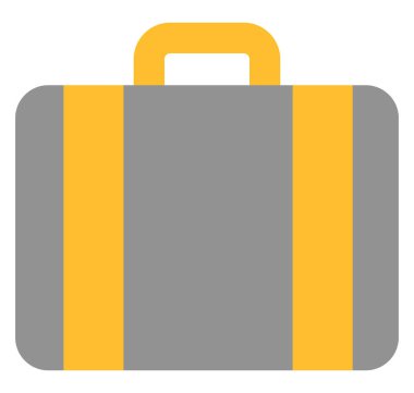 Seyahat çantası, illüstrasyon, beyaz arka planda vektör..