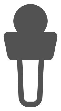 Basın mikrofonu, illüstrasyon, beyaz arkaplan üzerindeki vektör.