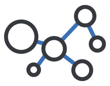 Laboratuvar atomu, illüstrasyon, beyaz arkaplan üzerindeki vektör.