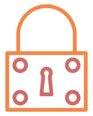 Güvenlik kilidi, illüstrasyon, beyaz arkaplan üzerindeki vektör.