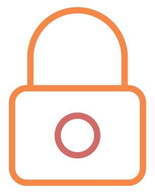 Beyaz arkaplanda kombinasyon, illüstrasyon, vektör ile kilitle.