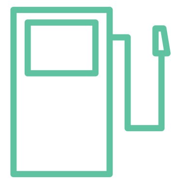 Benzin istasyonu, illüstrasyon, beyaz arkaplan üzerindeki vektör.