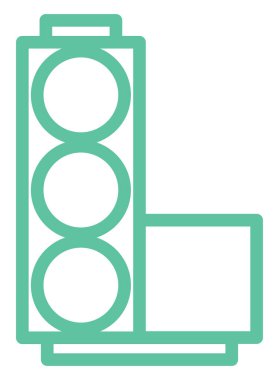 Trafik ışığı, illüstrasyon, beyaz arkaplan üzerindeki vektör.