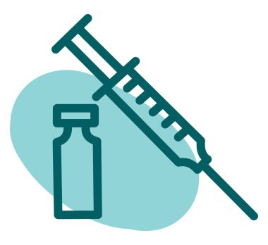 Sağlıklı şırınga, illüstrasyon, beyaz arkaplan üzerindeki vektör.