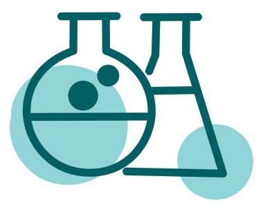 Mavi ilaç şişeleri, illüstrasyon, beyaz arka planda vektör..