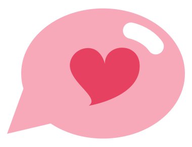 Aşk mesajı, illüstrasyon, beyaz arkaplandaki vektör.