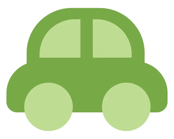 Groene Auto Illustratie Vector Een Witte Achtergrond — Stockvector