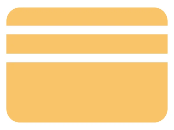 黄色のクレジットカードイラスト白い背景のベクトル — ストックベクタ