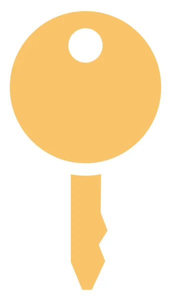 黄色のキー イラスト 白い背景のベクトル — ストックベクタ