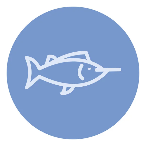 Синяя Рыба Меч Иллюстрация Вектор Белом Фоне — стоковый вектор