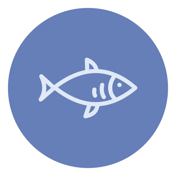 Peixe Osso Azul Ilustração Vetor Sobre Fundo Branco — Vetor de Stock