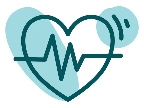 Strong Heartbeat Illustration Vector White Background — Stock Vector