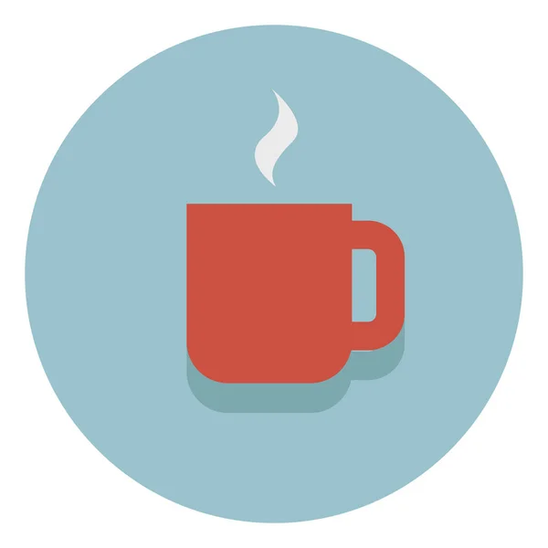 Heißer Tee Roten Becher Illustration Vektor Auf Weißem Hintergrund — Stockvektor