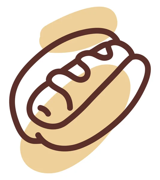Ein Kleiner Hot Dog Illustration Vektor Auf Weißem Hintergrund — Stockvektor