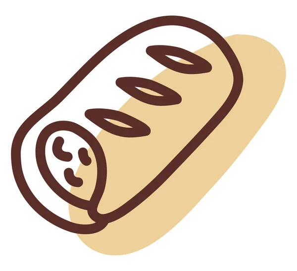 Delicioso Shawarma Ilustração Vetor Sobre Fundo Branco —  Vetores de Stock