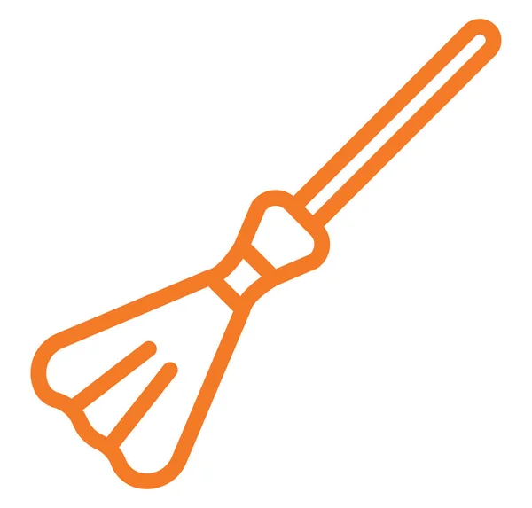 Orange Kvast Illustration Vektor Vit Bakgrund — Stock vektor