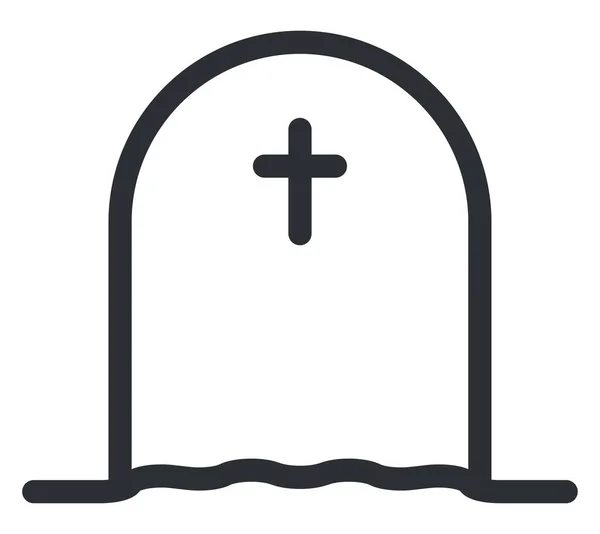 Hřbitovní Kámen Ilustrace Vektor Bílém Pozadí — Stockový vektor