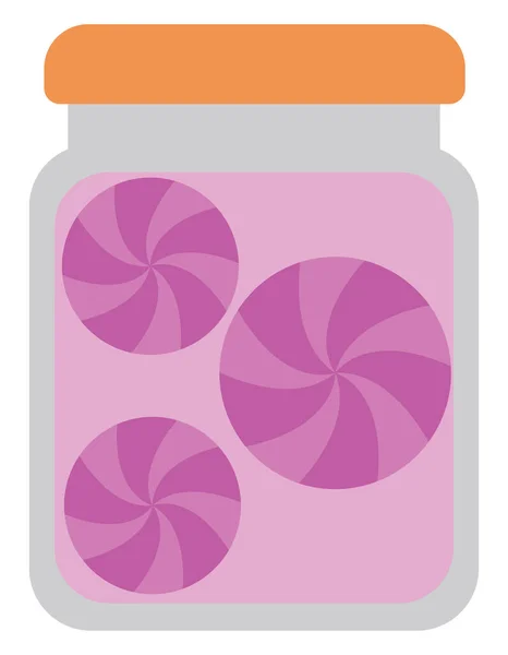 Süßigkeiten Glas Illustration Vektor Auf Weißem Hintergrund — Stockvektor