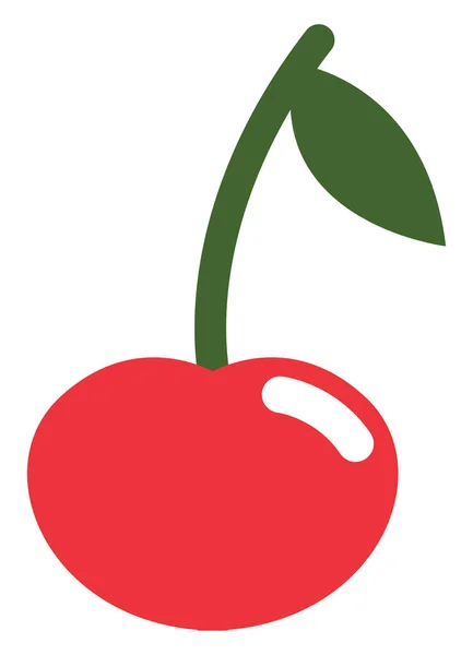 Cerise Rouge Illustration Vecteur Sur Fond Blanc — Image vectorielle