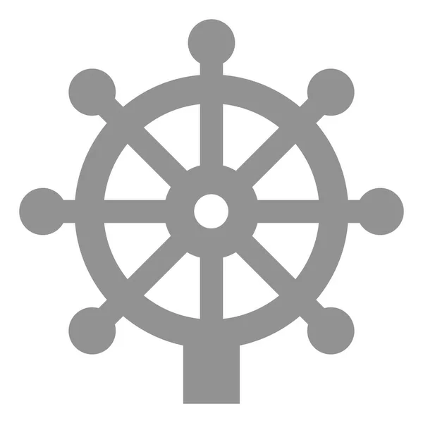 船の車輪 イラスト 白い背景のベクトル — ストックベクタ