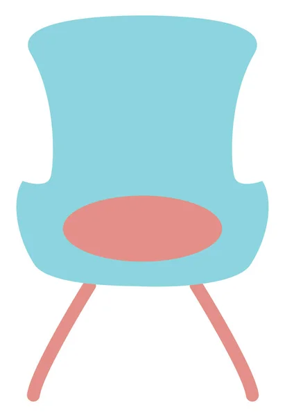 Blauwe Fauteuil Illustratie Vector Een Witte Achtergrond — Stockvector