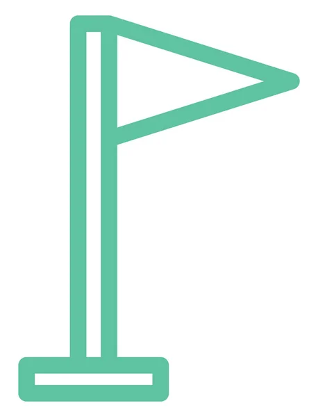 Green Location Flag Illustration Vector White Background — Stock Vector