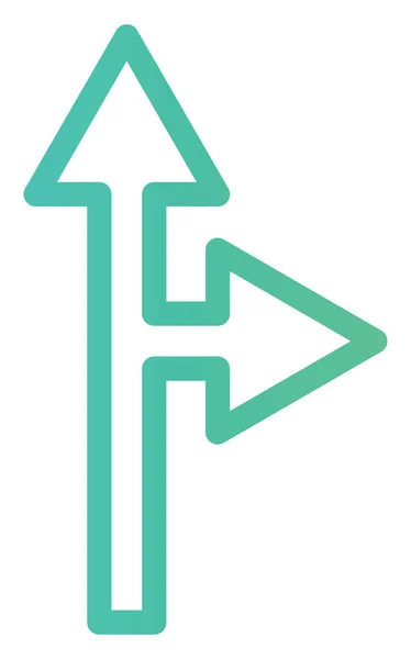 Deux Flèches Signe Illustration Vecteur Sur Fond Blanc — Image vectorielle