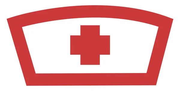 Καπέλο Νοσοκόμας Εικονογράφηση Διάνυσμα Λευκό Φόντο — Διανυσματικό Αρχείο