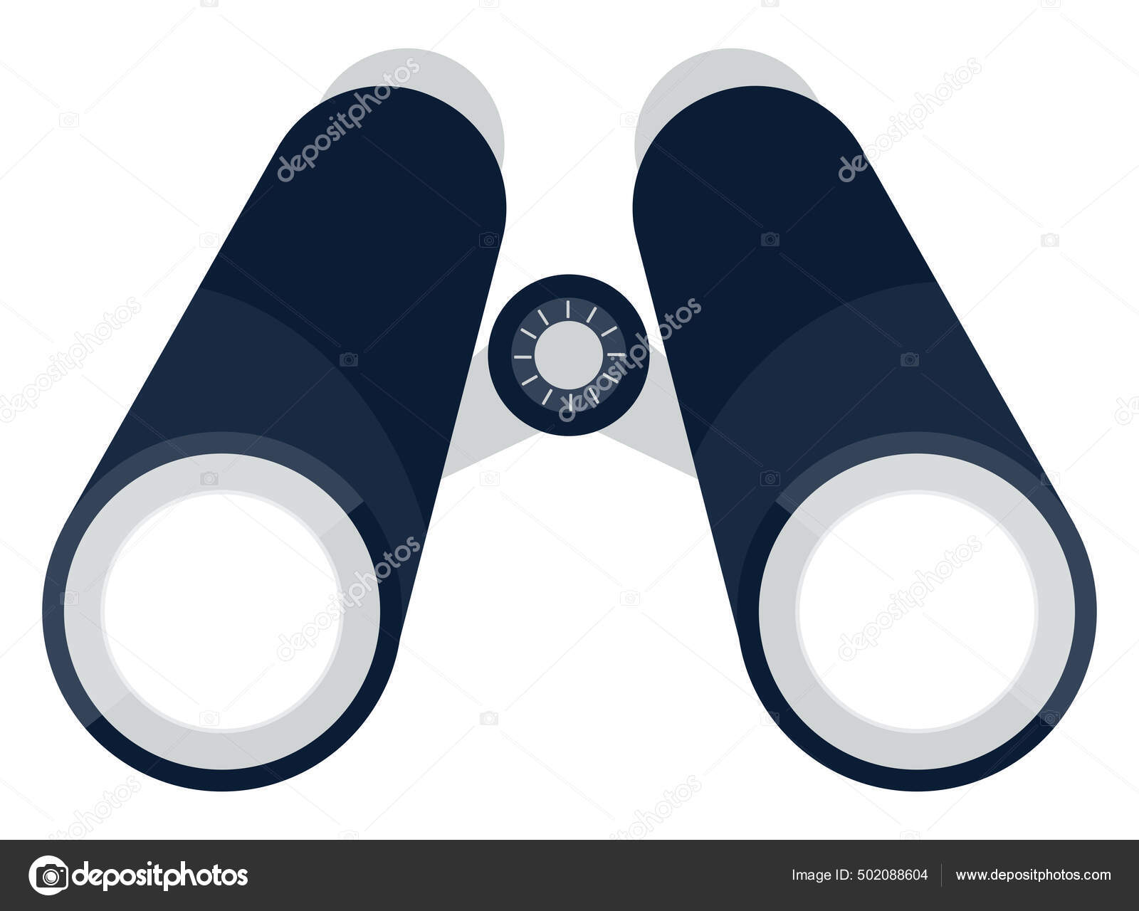 Blue Binocular Illustration Vector White Background Stock Vector by