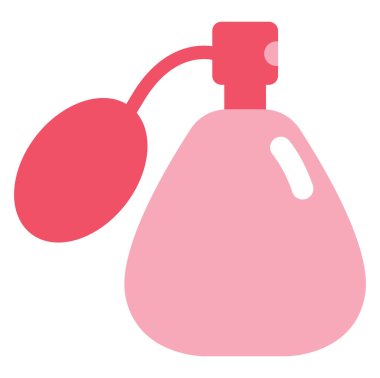 Pembe parfüm, illüstrasyon, beyaz arkaplanda vektör..