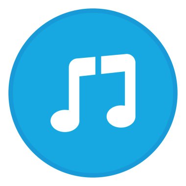 Beyaz müzik notası, illüstrasyon, beyaz arkaplan üzerindeki vektör.