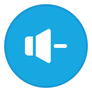 Sesi azalt, illüstrasyon, beyaz arkaplan üzerindeki vektör.