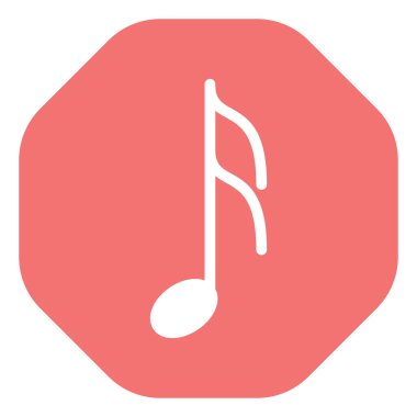 16. nota, illüstrasyon, beyaz arkaplan üzerindeki vektör.