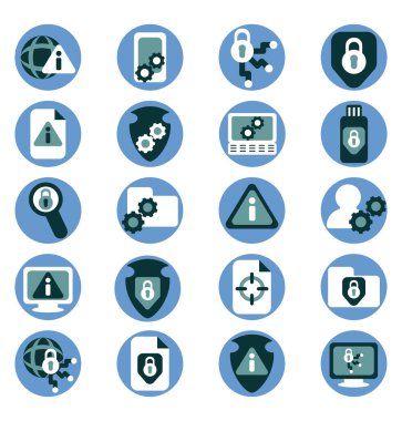 Çevrimiçi güvenlik, illüstrasyon, beyaz arkaplan üzerindeki vektör.