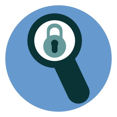 Kilit, illüstrasyon, beyaz arkaplan üzerindeki vektör ile yakınlaştır.